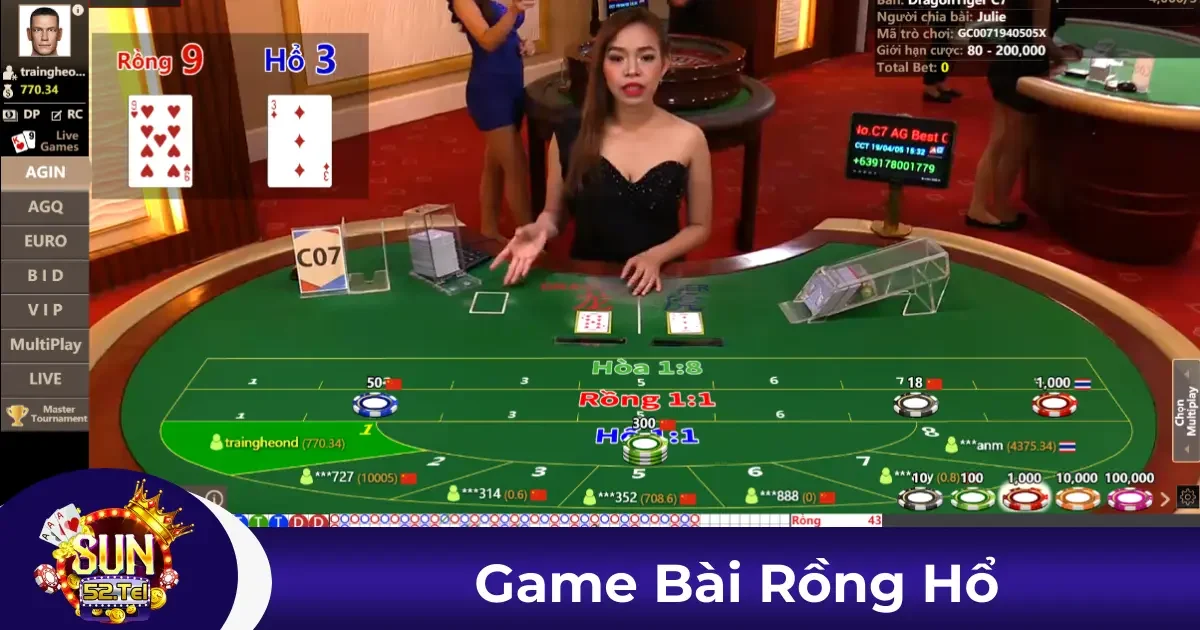 Game Bài Rồng Hổ Sun52 – So Tài Kịch Tính Cửa Rồng Và Hổ 3 Phân Tích Các Tình Huống Đặt Cược Trong Game Bài Rồng Hổ