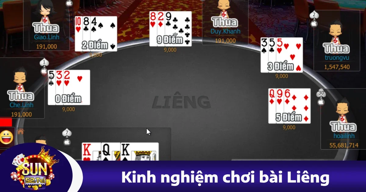 Kinh Nghiệm Chơi Bài Liêng Sun52 – Bí Kíp Thắng Lớn 1 Kinh Nghiệm Chơi Bài Liêng Hiệu Quả